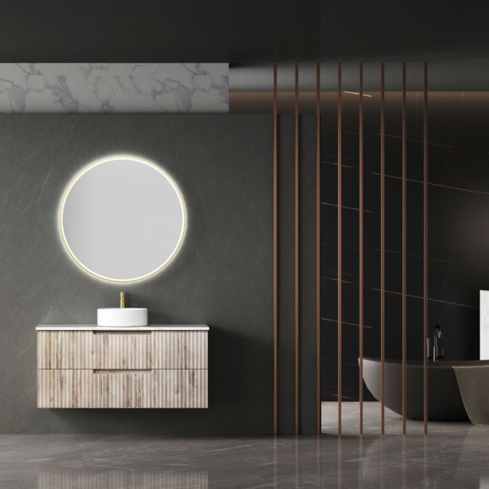 AULIC TUSCANA WOOD GRAIN 1200MM SINGLE BOWL WALL HUNG VANITY