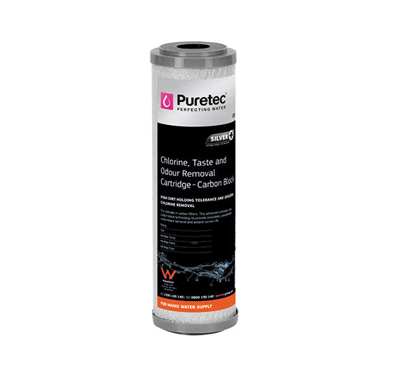 PURETEC CARBON BLOCK CARTRIDGE, 10 INCH, 0.5 MICRON