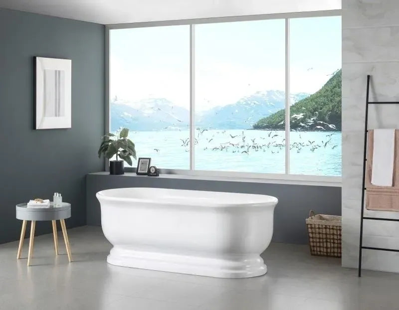 INFINITY CHLOE TRADITIONAL FREE STANDING BATHTUB GLOSS WHITE 1690MM