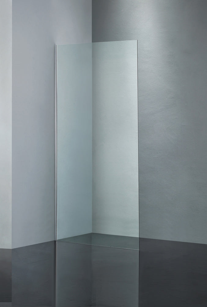 COVEY FRAMELESS WALK IN SINGLE PANEL WITH WALL CHANNEL CHROME