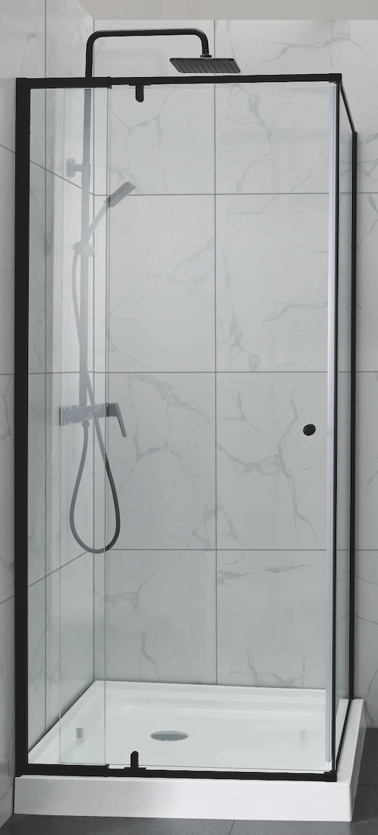 COVEY CVP-025-01-B SEMI-FRAMELESS PIVOTAL DOOR BLACK