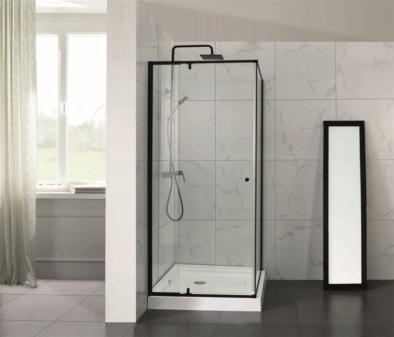 COVEY CVP-025-01-B SEMI-FRAMELESS PIVOTAL DOOR BLACK