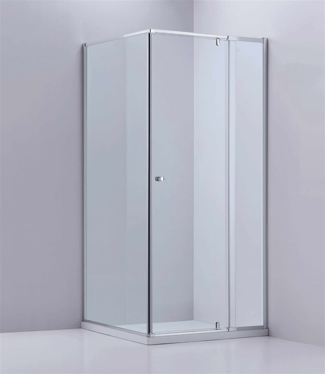 COVEY SEMI-FRAMELESS PIVOTAL DOOR CHROME