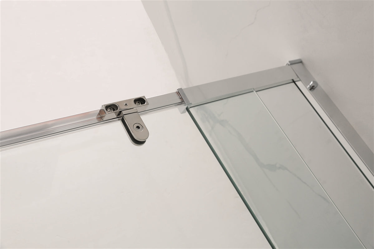 COVEY SEMI-FRAMELESS PIVOTAL DOOR CHROME