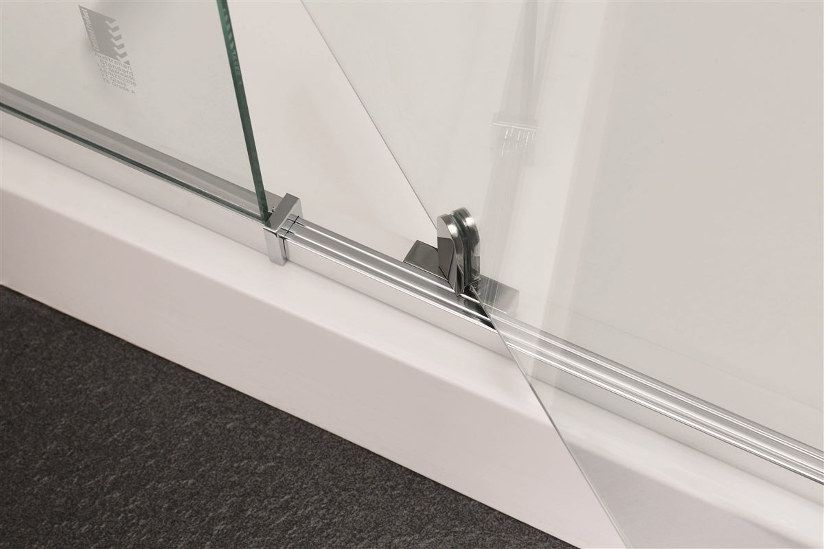 COVEY SEMI-FRAMELESS PIVOTAL DOOR CHROME