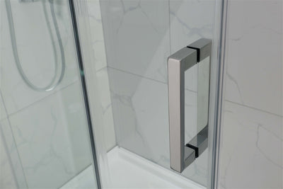 COVEY WALL TO WALL FRAMELESS SINGLE SLIDING DOOR SHOWER SCREEN CHROME