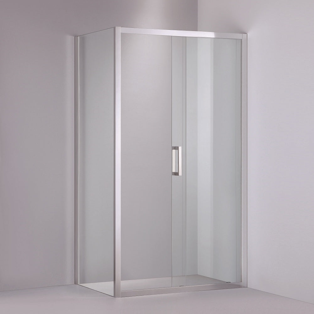 COVEY SEMI-FRAMELESS SINGLE SLIDING DOOR SHOWER SCREEN CHROME