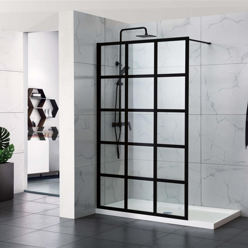 COVEY W01 (NC-006) FRAMED WALK IN SHOWER BLACK