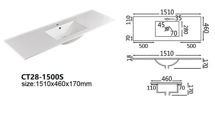 AULIC MAX WHITE OAK 1500MM SINGLE BOWL WALL HUNG VANITY