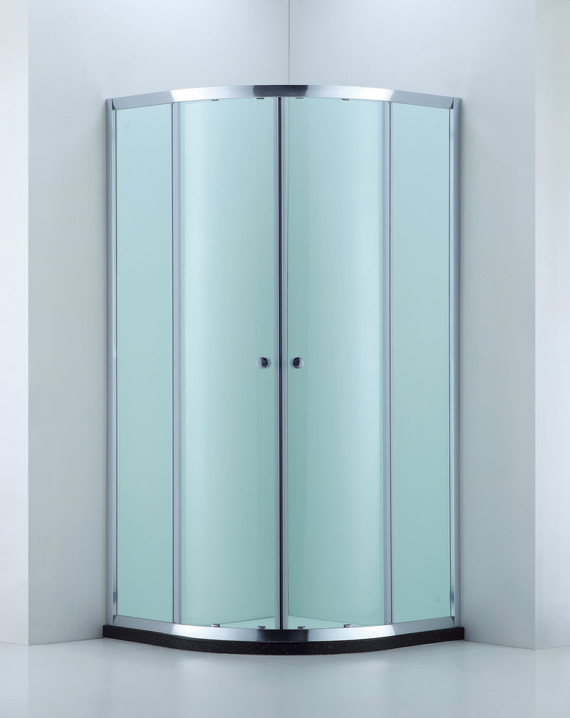 COVEY CVC-47S WALL TO WALL SEMI-FRAMED CURVED SLIDING CHROME