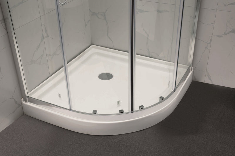 COVEY CVC-47S WALL TO WALL SEMI-FRAMED CURVED SLIDING CHROME