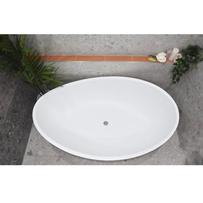 CETO WAVERLY FREESTANDING BATHTUB MATTE WHITE 1800MM