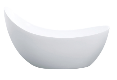 POSEIDON POSH FREE STANDING BATHTUB MATTE WHITE NON-OVERFLOW (AVAILABLE IN 1500MM AND 1685MM)