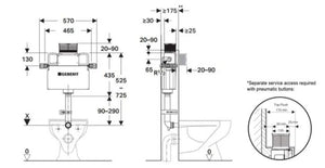 GEBERIT KAPPA MID-LEVEL UNDER COUNTER CONCEALED CISTERN
