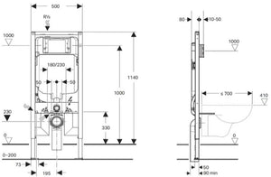 GEBERIT SIGMA 8 CONCEALED CISTERN WALL HUNG