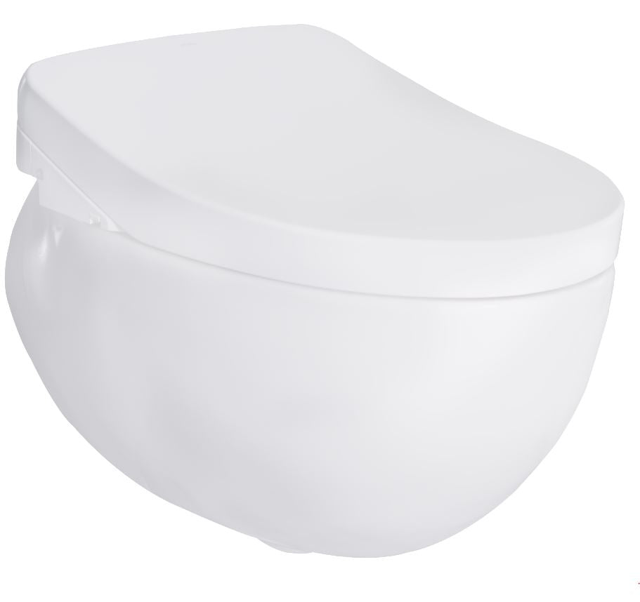TOTO LE MUSE WALL HUNG TOILET AND WASHLET W/ REMOTE CONTROL AND AUTOLID PACKAGE ELONGATED GLOSS WHITE