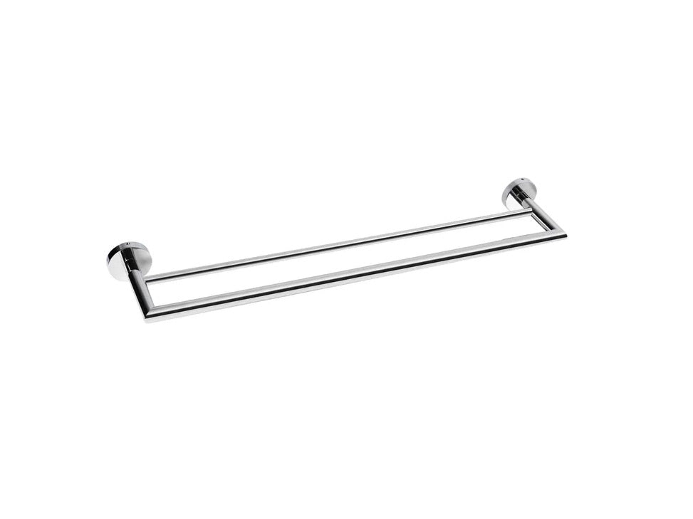 INSPIRE RONDO DOUBLE NON-HEATED TOWEL RAIL CHROME 600MM AND 750MM
