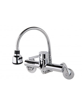 QUOSS COBRA KITCHEN / LAUNDRY MIXER WITH HARD SPOUT CHROME (WITH MULTIPLE FITTING OPTIONS)