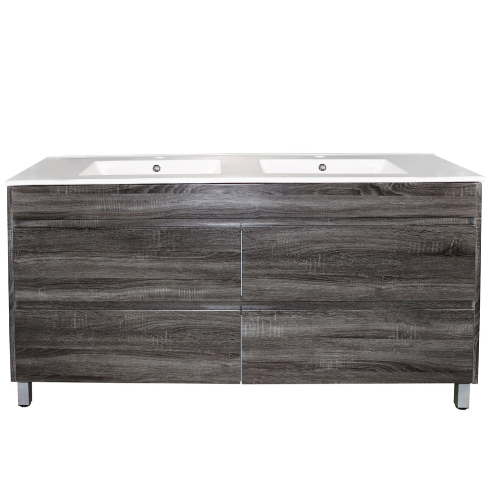 POSEIDON QUBIST DARK GREY 1500MM FLOOR STANDING VANITY