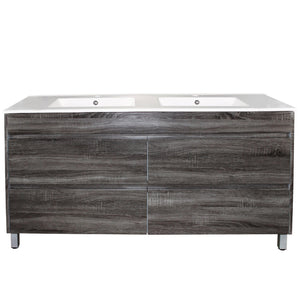 POSEIDON QUBIST DARK GREY 1500MM FLOOR STANDING VANITY
