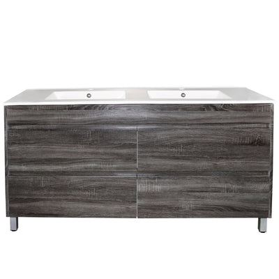 POSEIDON QUBIST DARK GREY 1500MM FLOOR STANDING VANITY