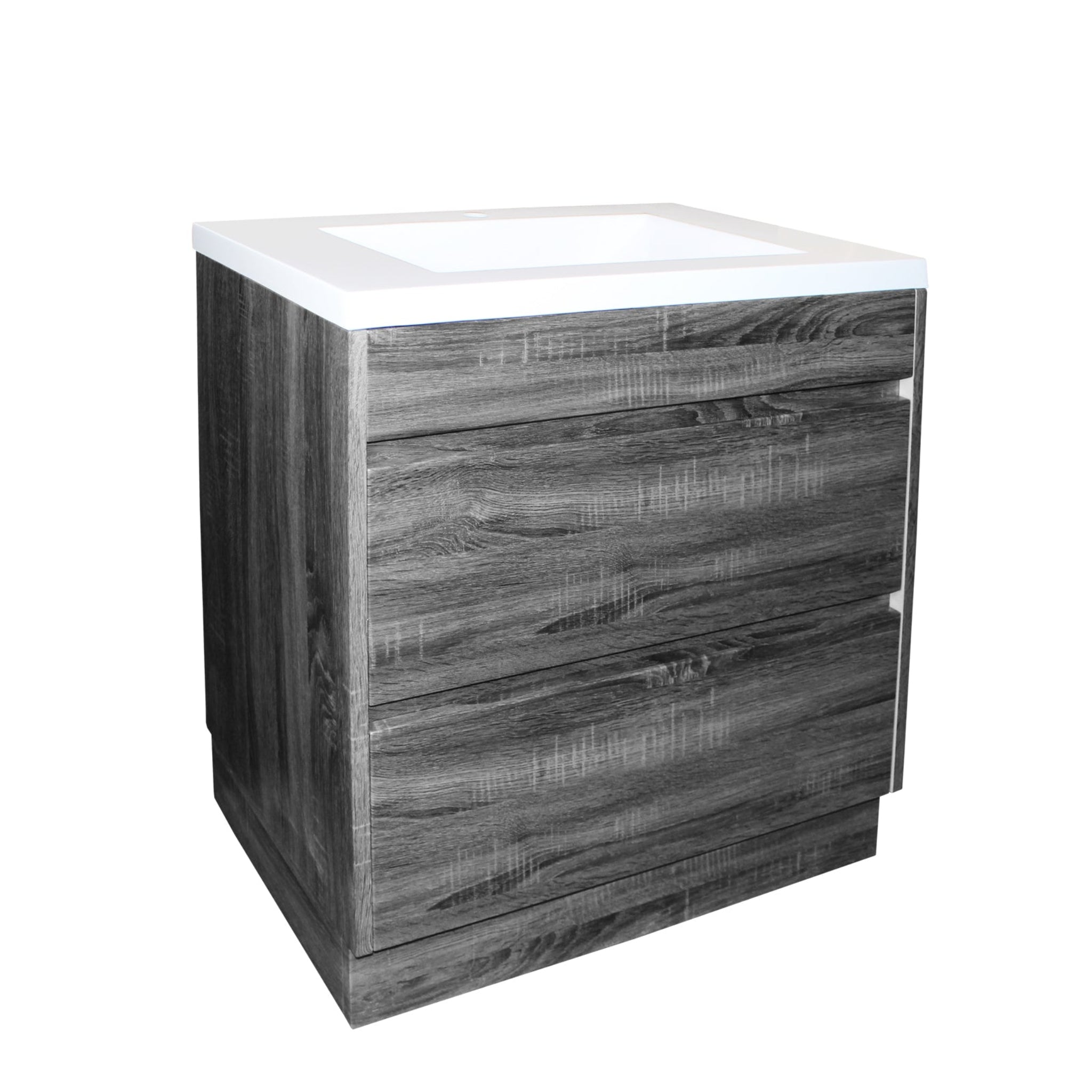 POSEIDON QUBIST DARK GREY 750MM FREE STANDING VANITY
