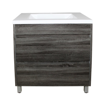POSEIDON QUBIST DARK GREY 900MM FLOOR STANDING VANITY