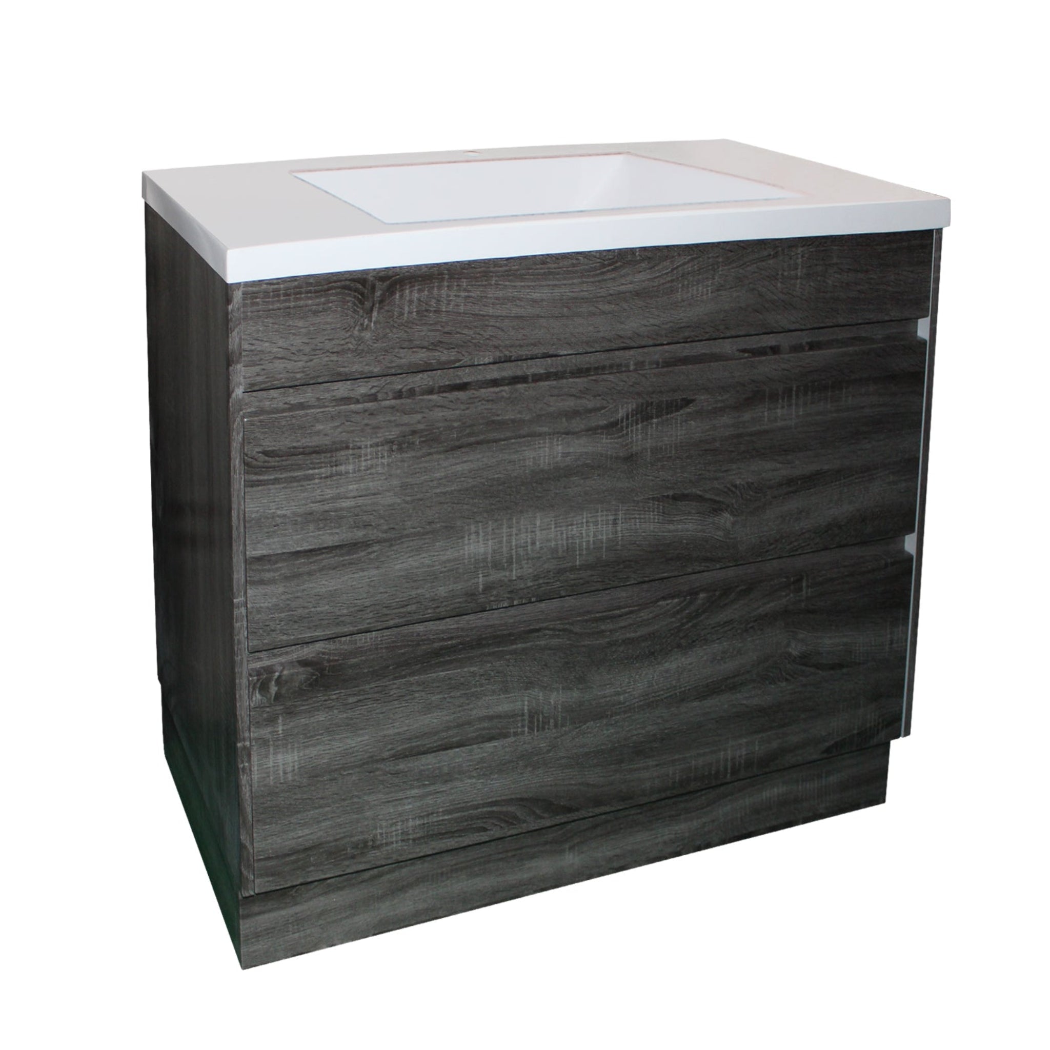 POSEIDON QUBIST DARK GREY 900MM FREE STANDING VANITY