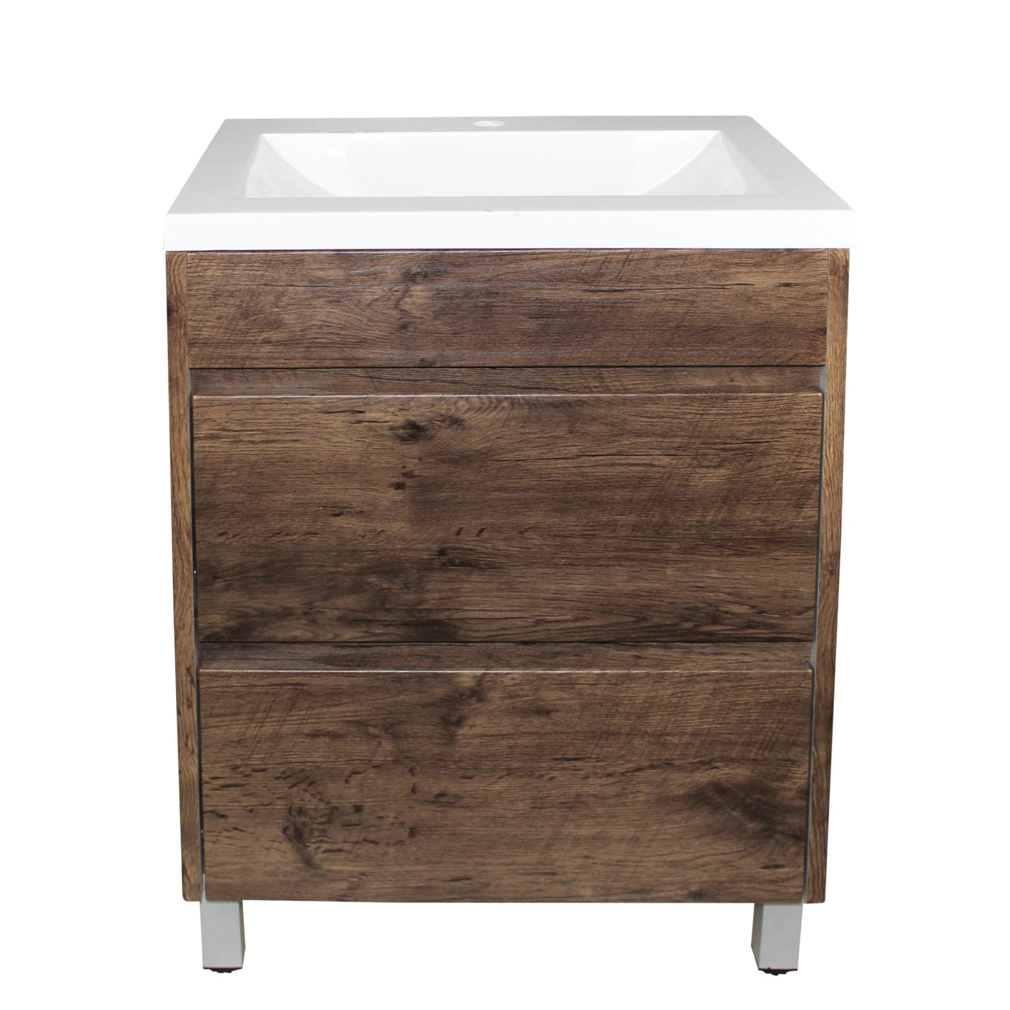 POSEIDON QUBIST DARK OAK 600MM FLOOR STANDING VANITY