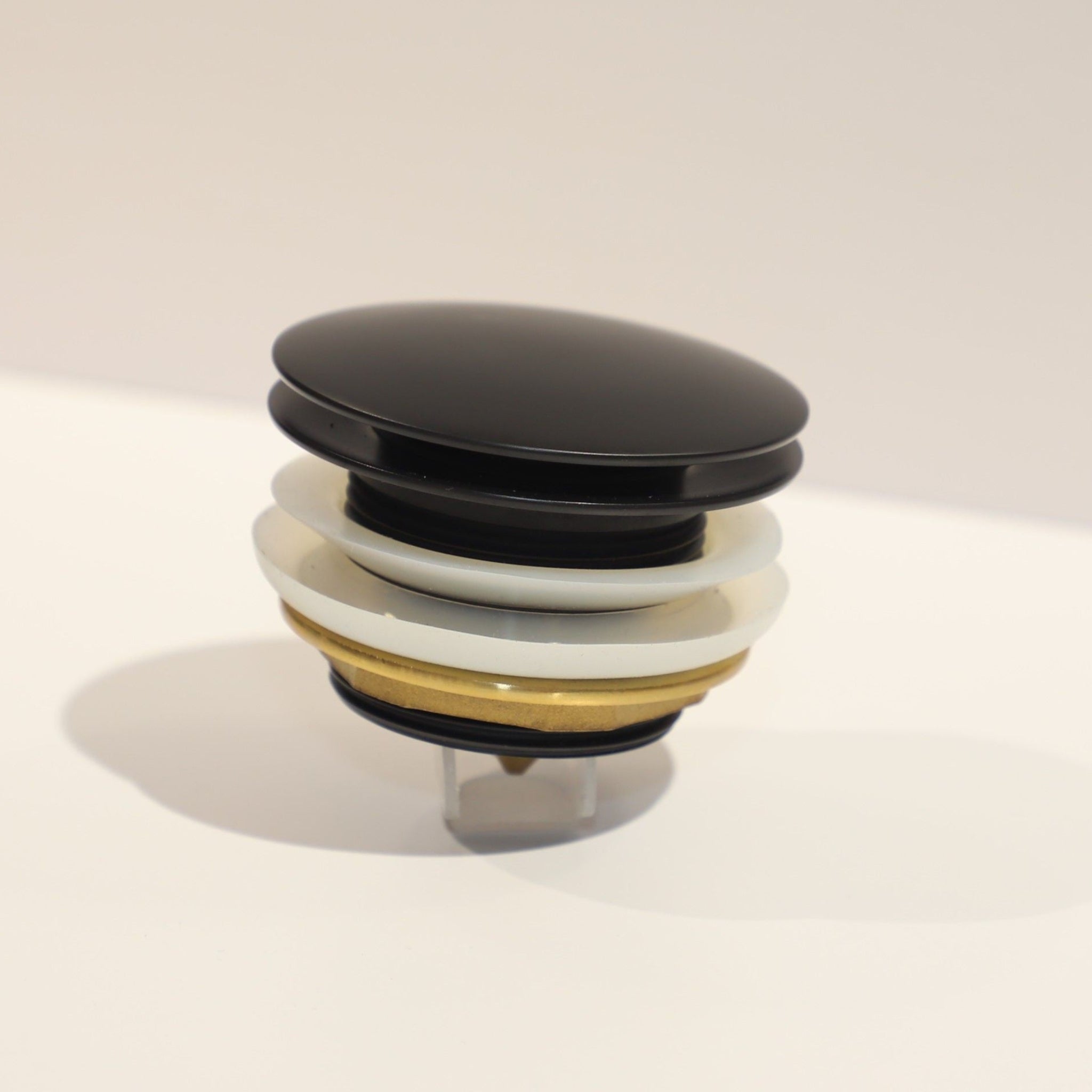 POSEIDON BATHTUB POP-UP WASTE NON-OVERFLOW MATTE BLACK 40MM