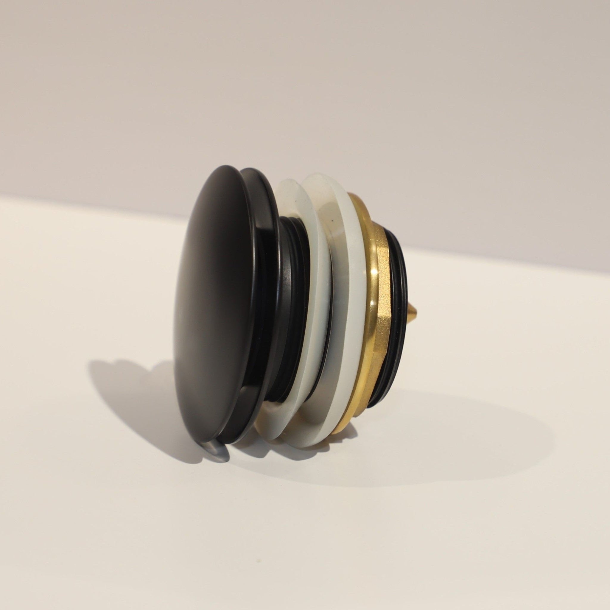 POSEIDON BATHTUB POP-UP WASTE NON-OVERFLOW MATTE BLACK 40MM