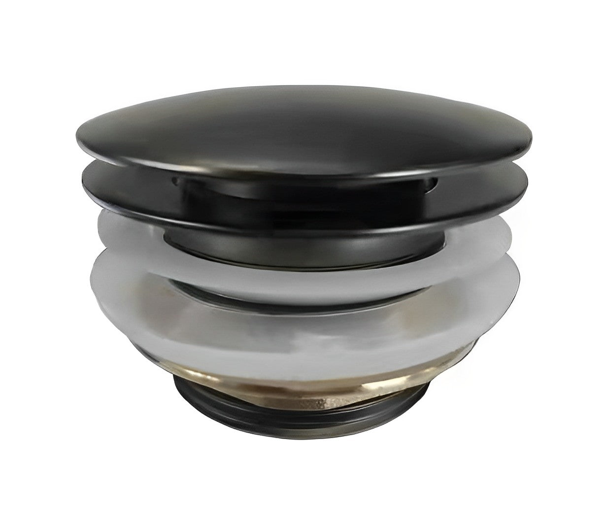 POSEIDON BATHTUB POP-UP WASTE NON-OVERFLOW MATTE BLACK 40MM