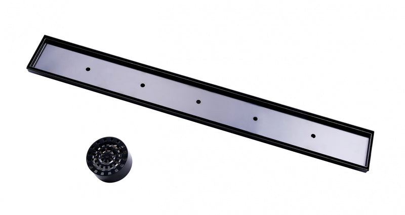 POSEIDON TIFD-B FLOOR GRATE OUTLET 80MM BLACK 600MM, 800MM, 900MM, 1000MM AND 1200MM