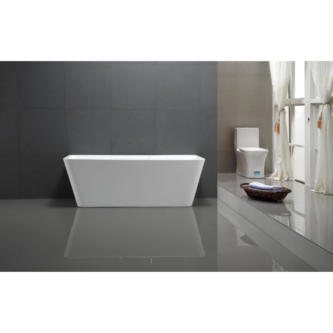 DURAPLEX CARMEN WALL FACED BATH GLOSS WHITE (AVAILABLE IN 1500MM AND 1700MM)