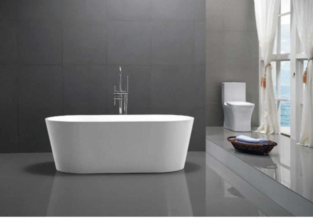 DURAPLEX OLIVIA FREE STANDING BATH GLOSS WHITE (AVAILABLE IN 1500MM AND 1700MM)
