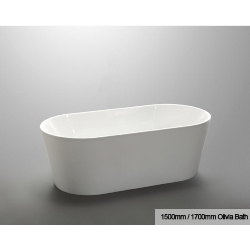 DURAPLEX OLIVIA FREE STANDING BATH GLOSS WHITE (AVAILABLE IN 1500MM AND 1700MM)
