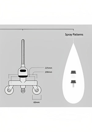 QUOSS COBRA KITCHEN / LAUNDRY MIXER WITH FLEXIBLE SPOUT 225MM CHROME (WITH MULTIPLE FITTING OPTIONS)