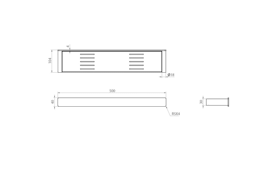 LINKWARE GABE SHELF GUN METAL