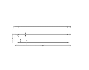 INSPIRE TARAN DOUBLE NON-HEATED TOWEL RAIL CHROME 600MM