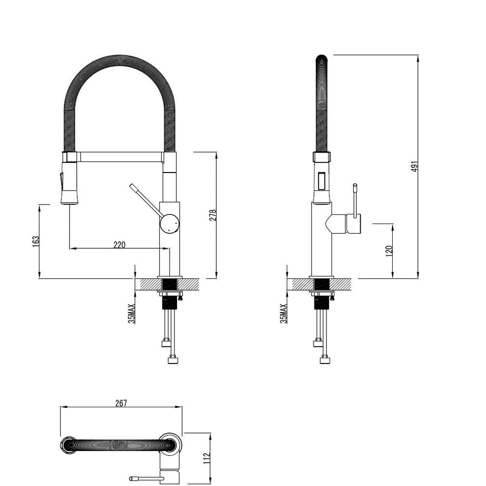 IKON SCOTIA LEAD FREE SINK MIXER CHROME 491MM CHROME