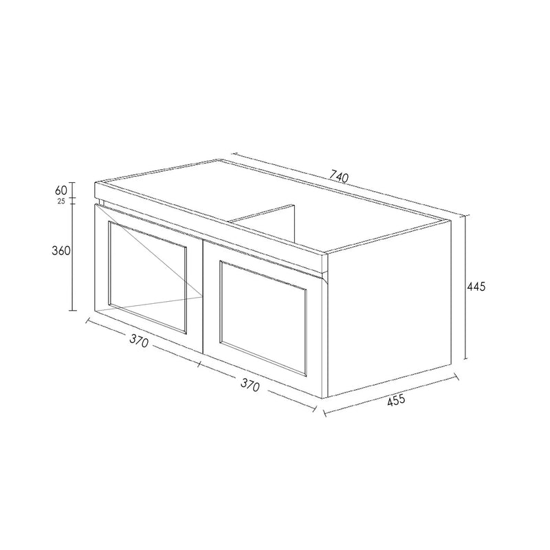 OTTI HAMPTON MARK II MATTE WHITE 750MM WALL HUNG VANITY