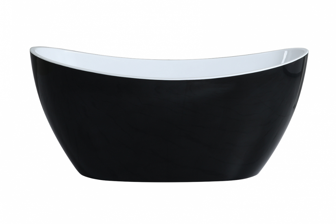 POSEIDON EVIE FREE STANDING BATHTUB GLOSS BLACK (AVAILABLE IN 1500MM AND 1660MM)