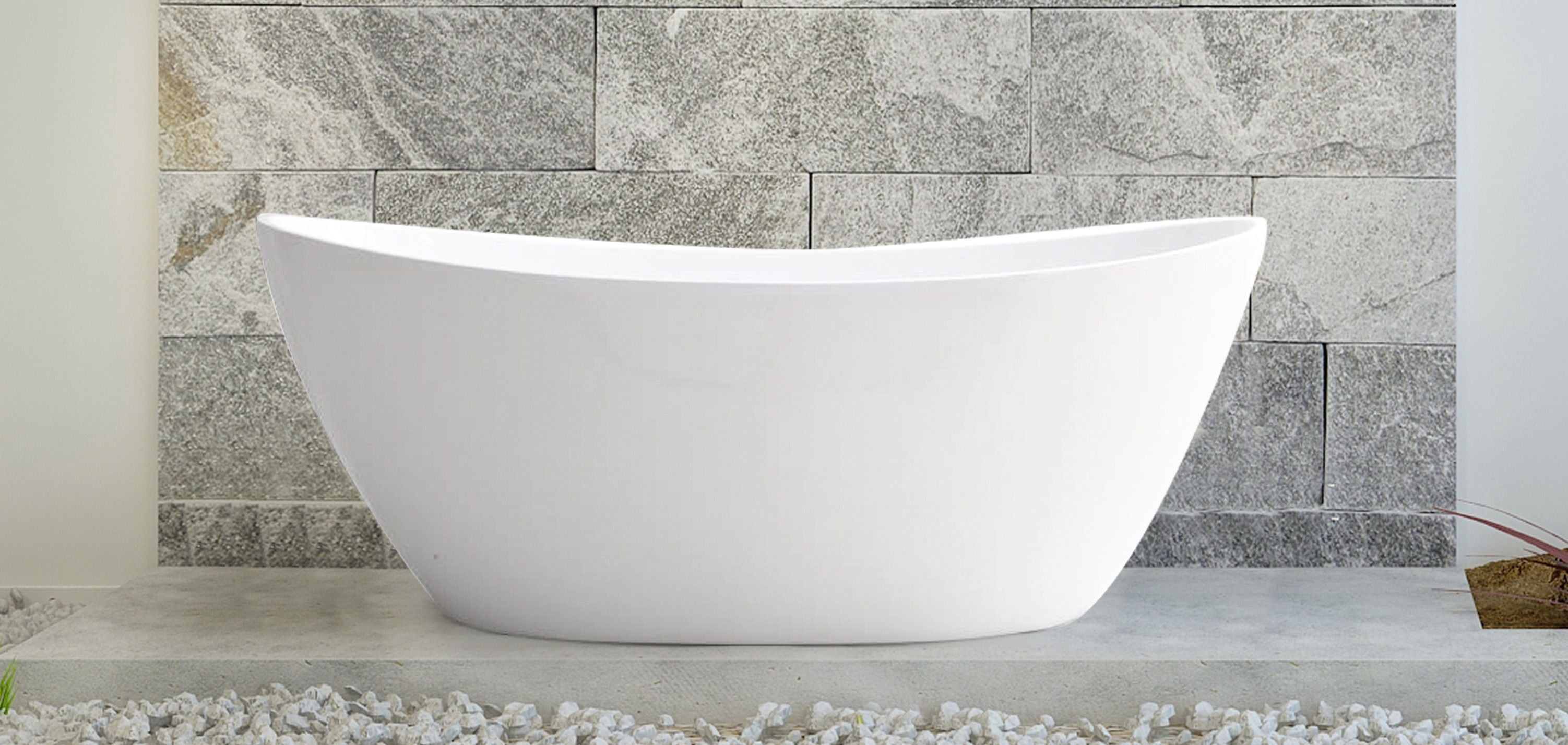 POSEIDON EVIE FREE STANDING BATH NF GLOSS WHITE (AVAILABLE IN 1500MM AND 1660MM)