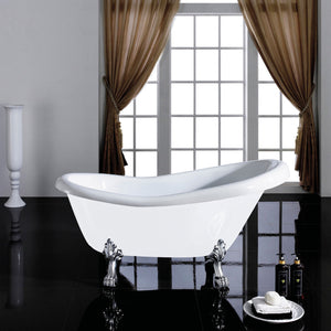 POSEIDON ESPADA CLAW FOOT BATHTUB GLOSS WHITE 1680MM
