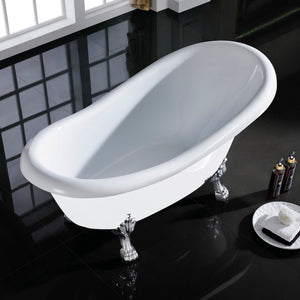 POSEIDON ESPADA CLAW FOOT BATHTUB GLOSS WHITE 1680MM