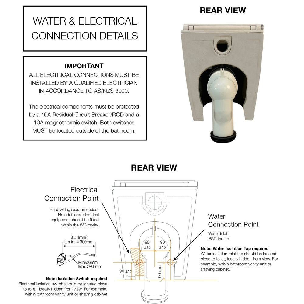 GALLARIA EVO COMFORT RIMLESS WALL FACE PAN AND REMOTE BIDET PACKAGE GLOSS WHITE