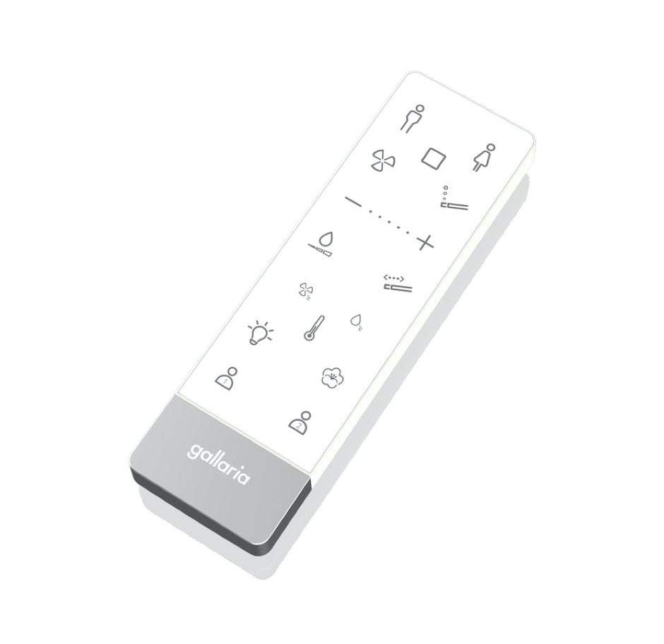 GALLARIA EVO COMFORT RIMLESS WALL FACE PAN AND REMOTE BIDET PACKAGE GLOSS WHITE