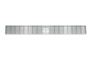 LINSOL EZYFLOW HEELGUARD CHANNEL GRATE BRUSHED STAINLESS 1000 LINEAR