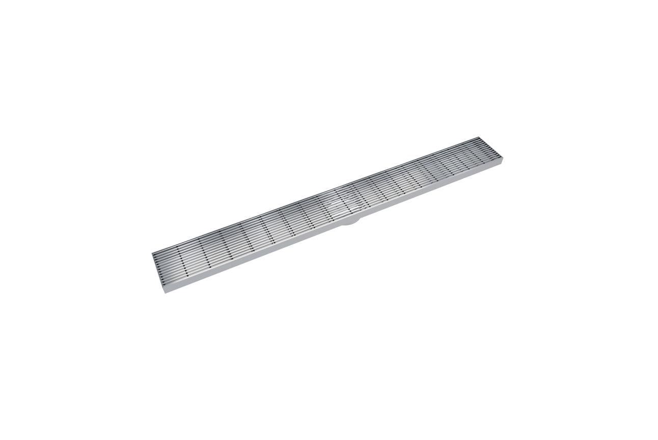 LINSOL EZYFLOW HEELGUARD CHANNEL GRATE BRUSHED STAINLESS 1000 LINEAR