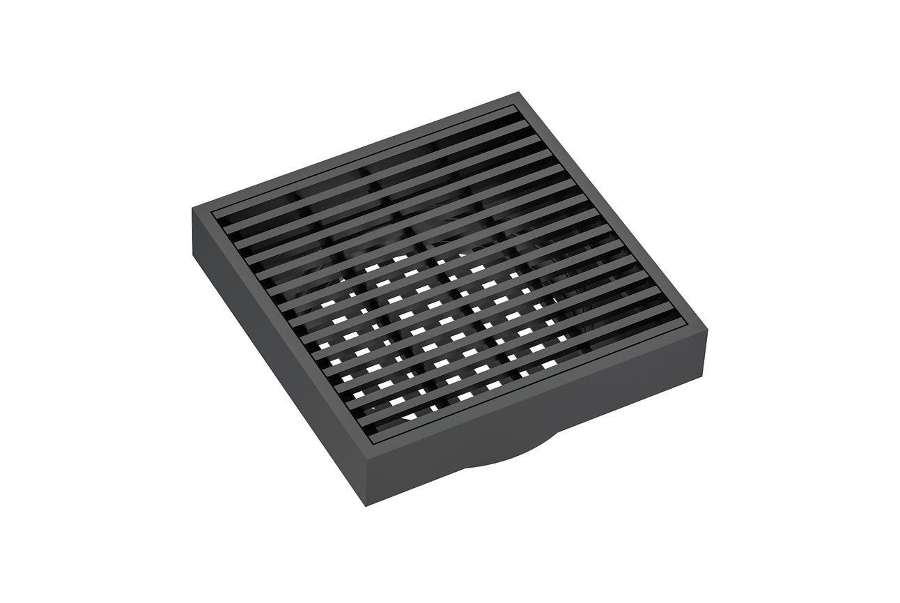 LINSOL EZYFLOW HEELGUARD GRATE MATTE BLACK 110MM